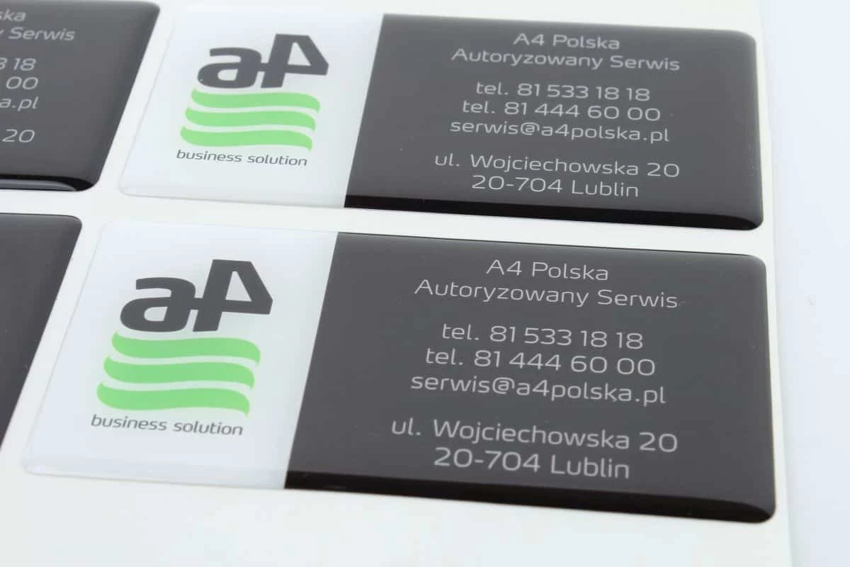 zdjęcie naklejek reklamowych 3d dla firmy A4
