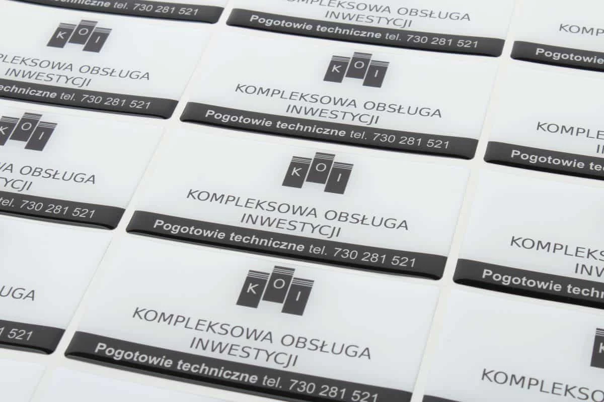 realizacja na naklejki 3d dla KOI - Kompleksowa Obsługa Inwystycji