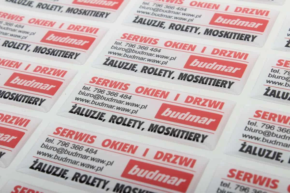 naklejki wypukłe dla firmy budmar