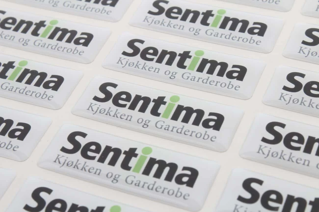 Naklejki wypukłe 3d dla firmy Sentima