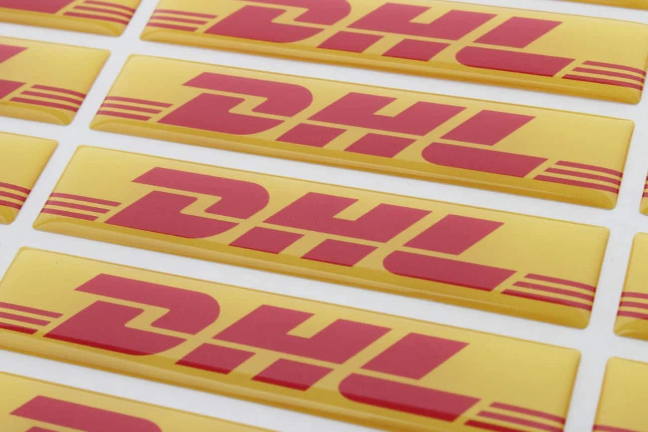 Naklejki z logo DHL