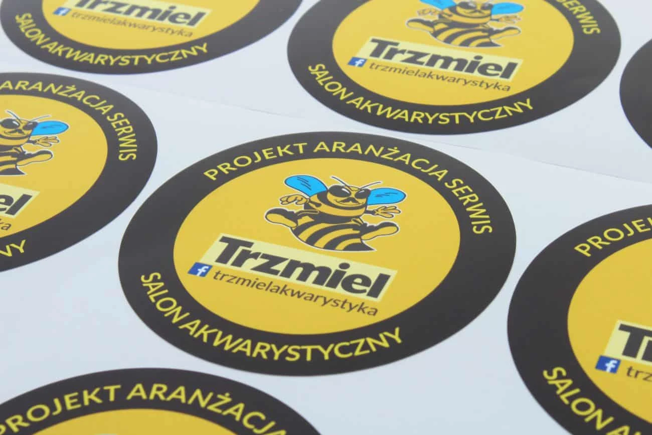naklejki reklamowe dla firmy Trzmiel