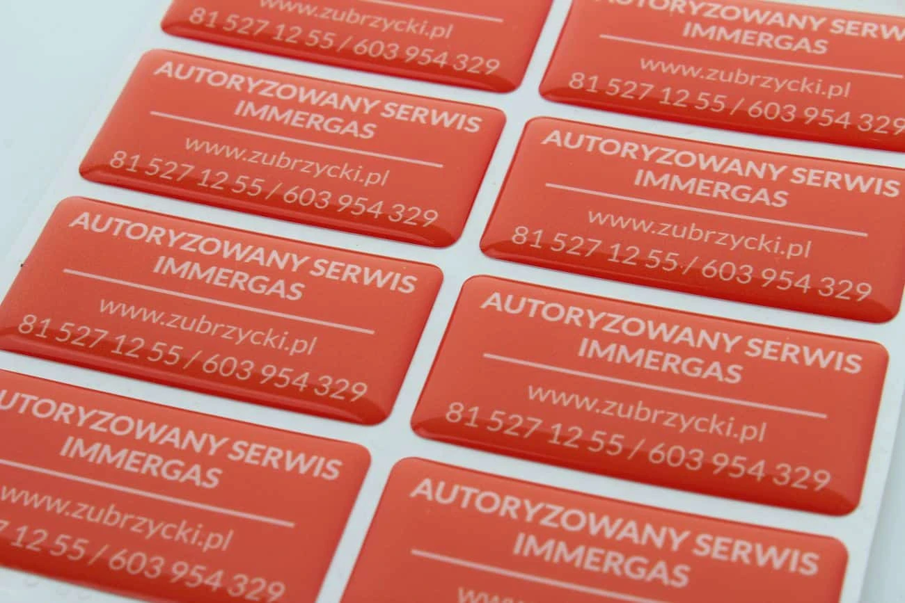 naklejki silikonowe dla autoryzowany serwis Immergas