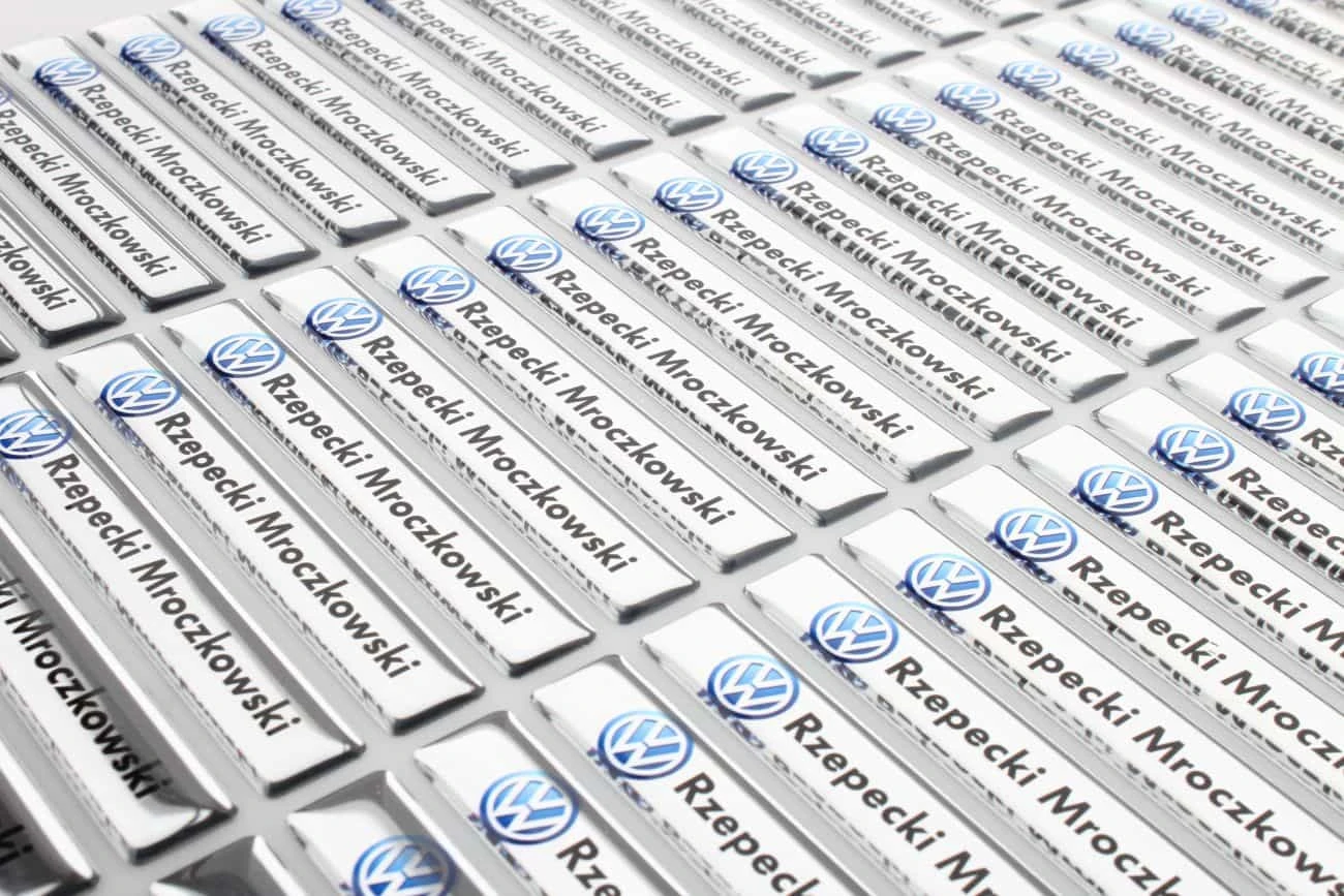 naklejki wypukłe na folii srebrnej Rzepecki Mroczkowski