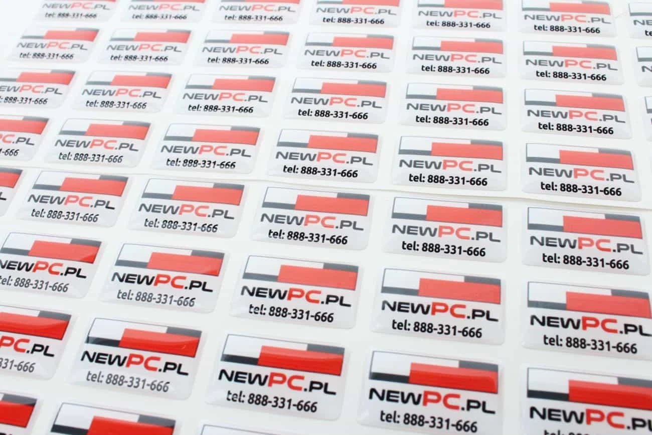 naklejki wypukle logo new PC