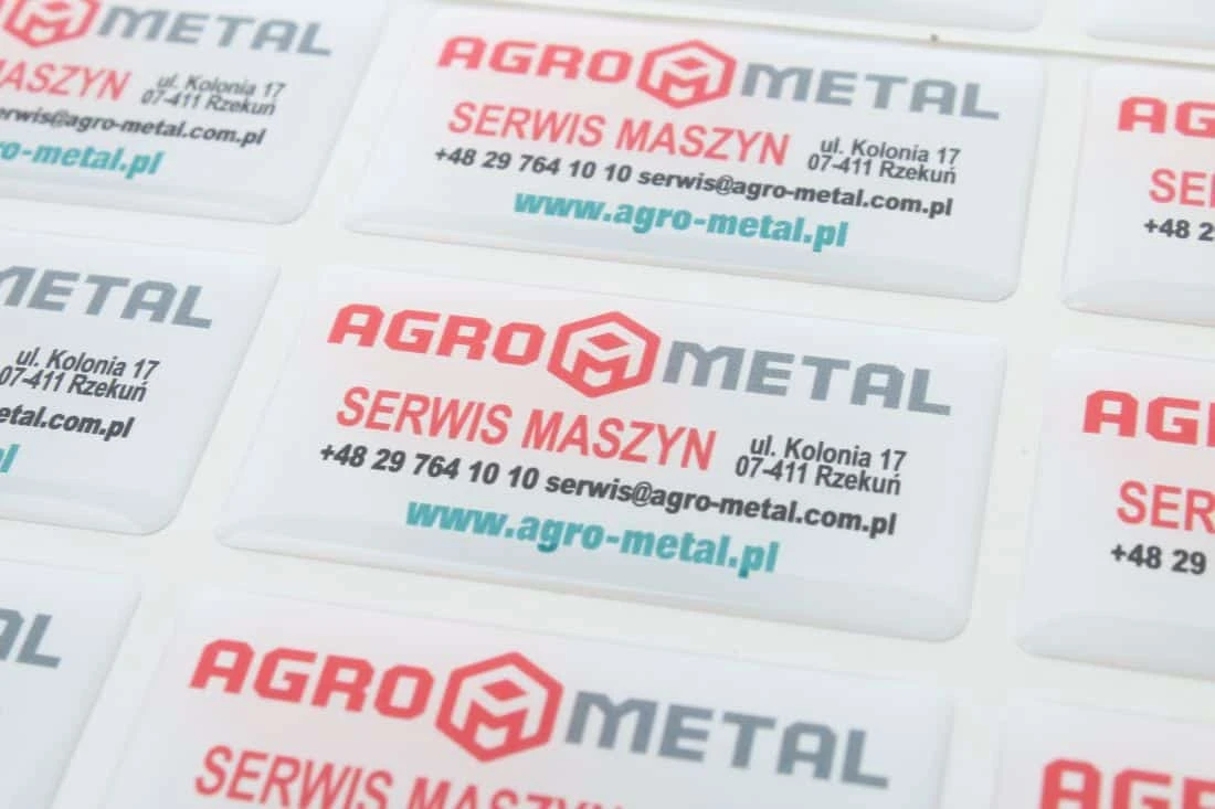 realizacja na naklejki wypukłe dla firmy agrometal