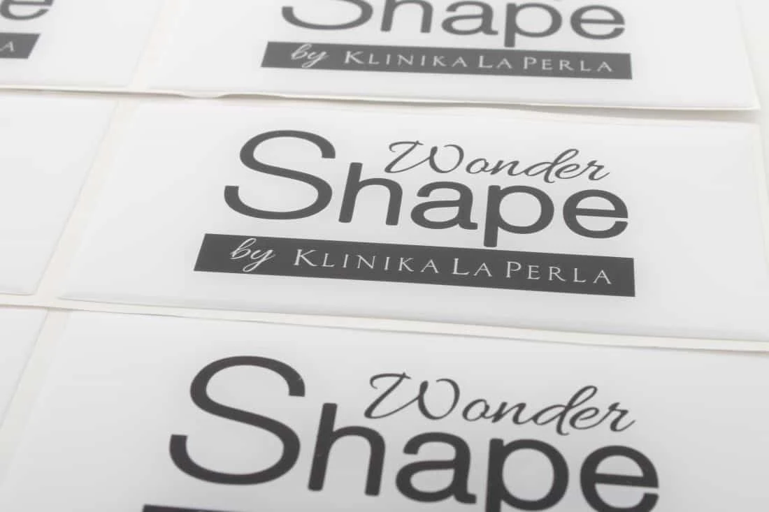 realizacja na naklejki wypukłe dla firmy Wonder Shape