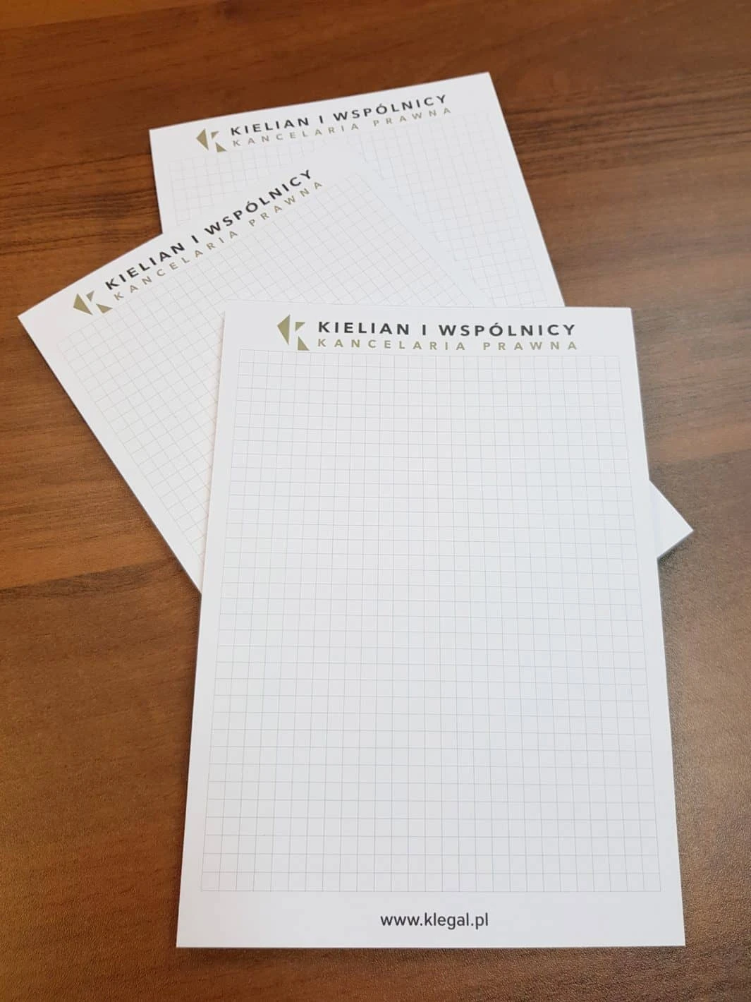 notesy reklamowe dla Kancelarii Prawnej Kielian i Wspólnicy
