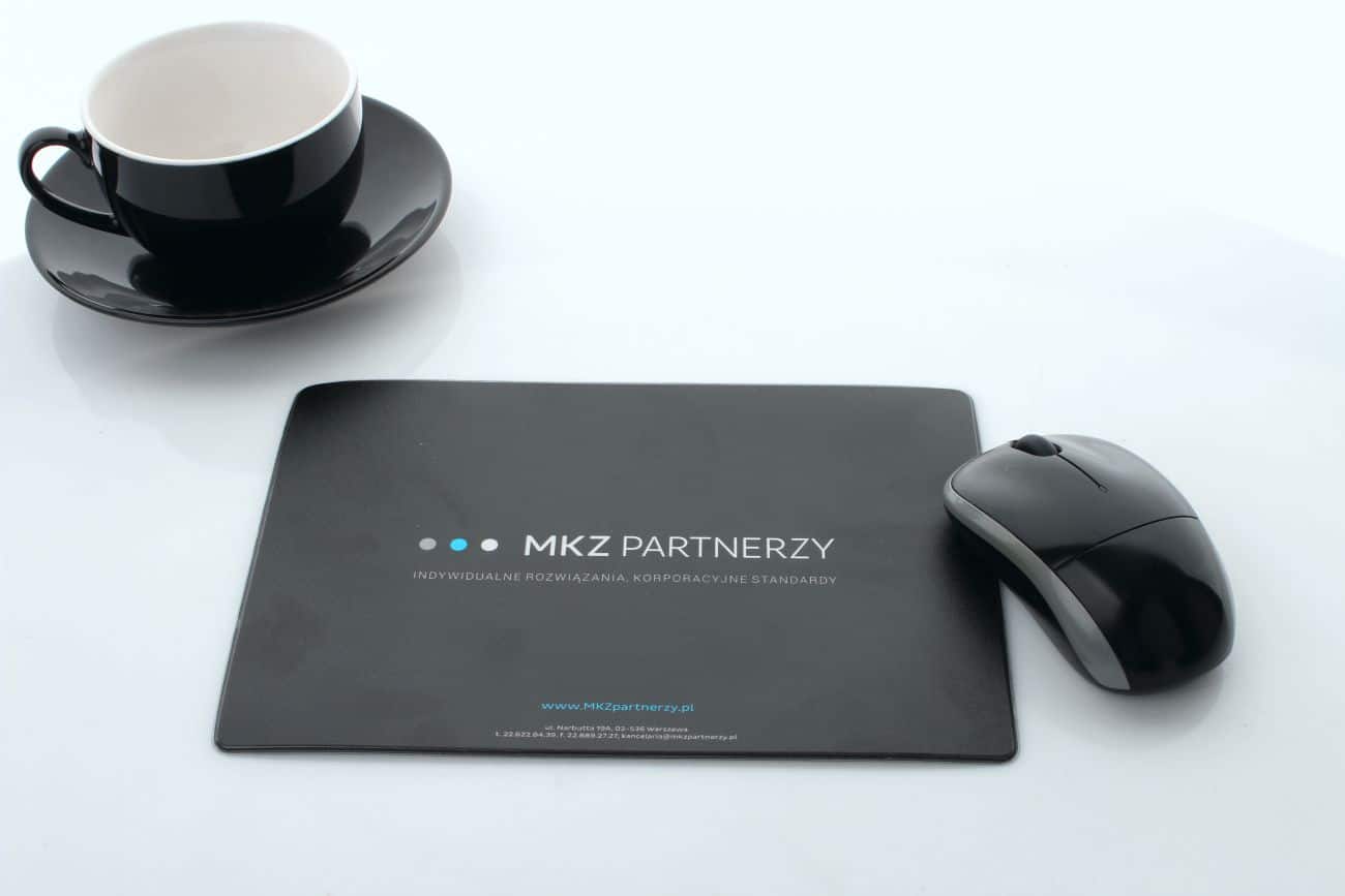 reklamowe podkładki pod mysz realizowane dla firmy MKZ Partnerzy