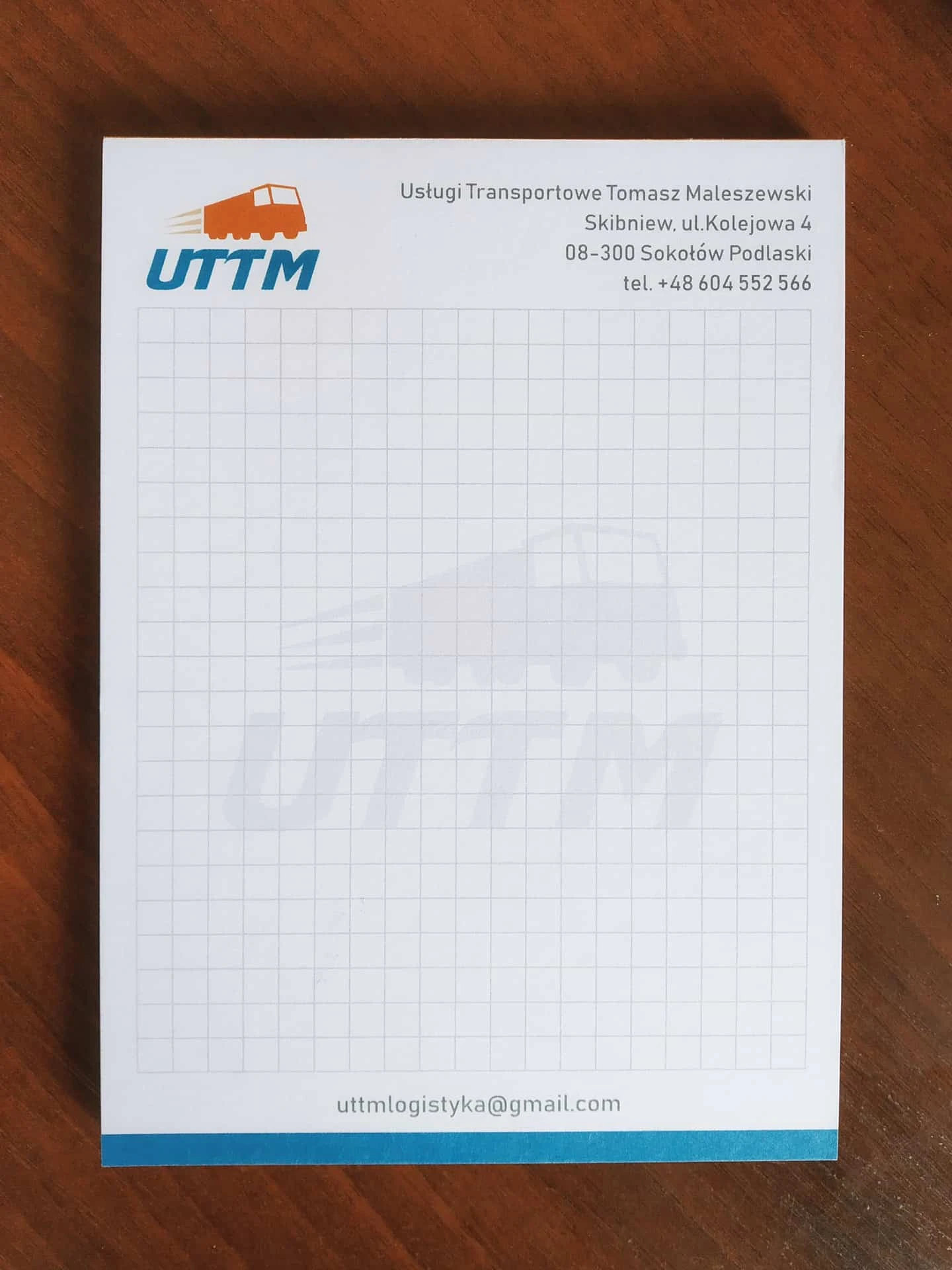notesy reklamowe z logo UTTM
