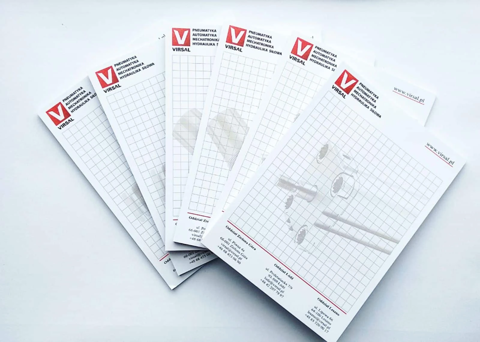 zdjęcie realizacji notesu reklamowego z logo Virsal