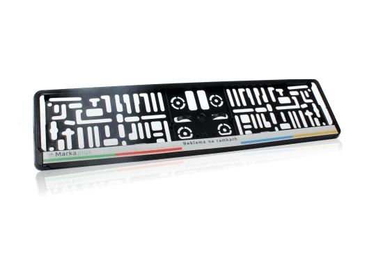 ramki pod tablice rejestracyjne z nadrukiem