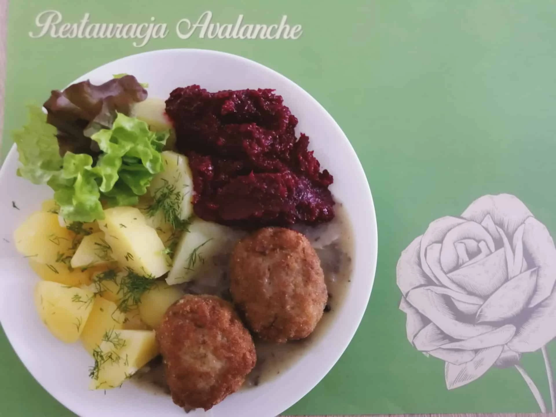 podkładki pod talerze z nadrukiem dla restauracji Avalanche