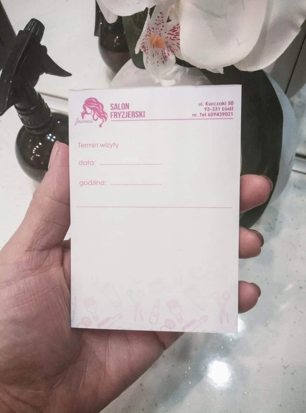 notesy terminarzyki dla salonu fryzjerskiego Joanna