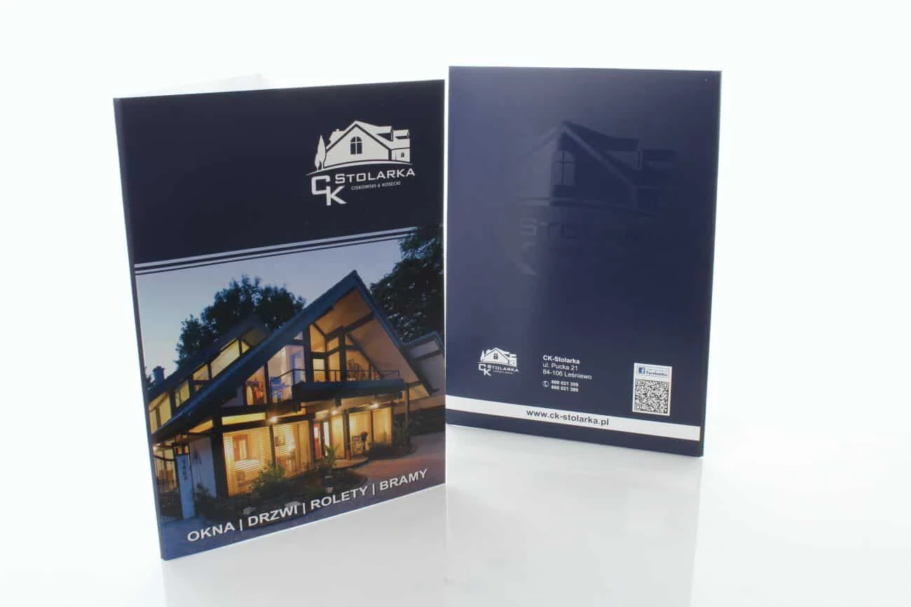 teczki reklamowe realizowane dla firmy CK Stolarka