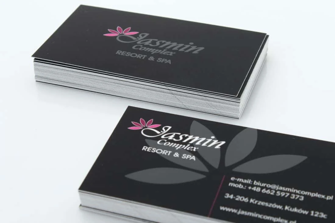 wizytówki wykonane dla Jasmin Complex