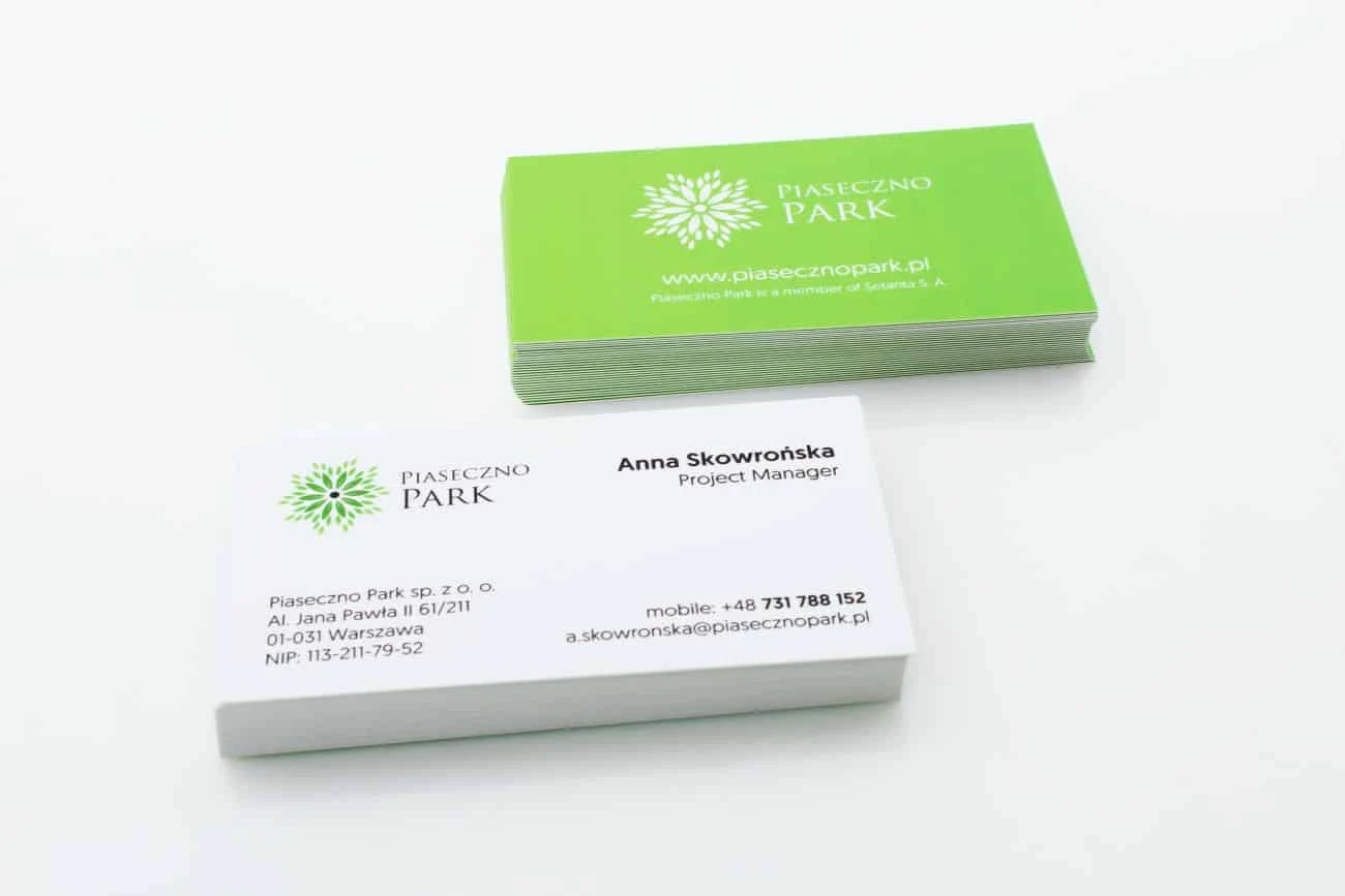 wizytówki firmowe dla Piaseczno Park