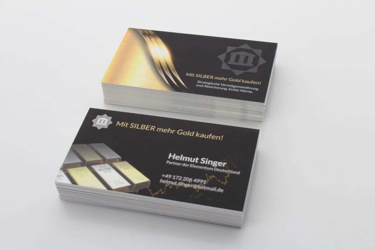 Helmut Singer grube wizytówki 620 g z UV