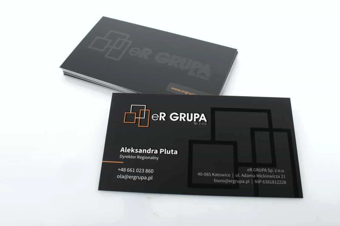 Wizytówki dla firmy eR GRUPA