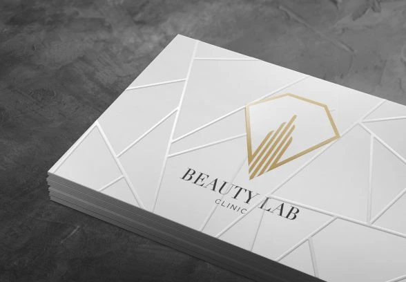 wizytówki z lakierem UV - przykładowy wzór