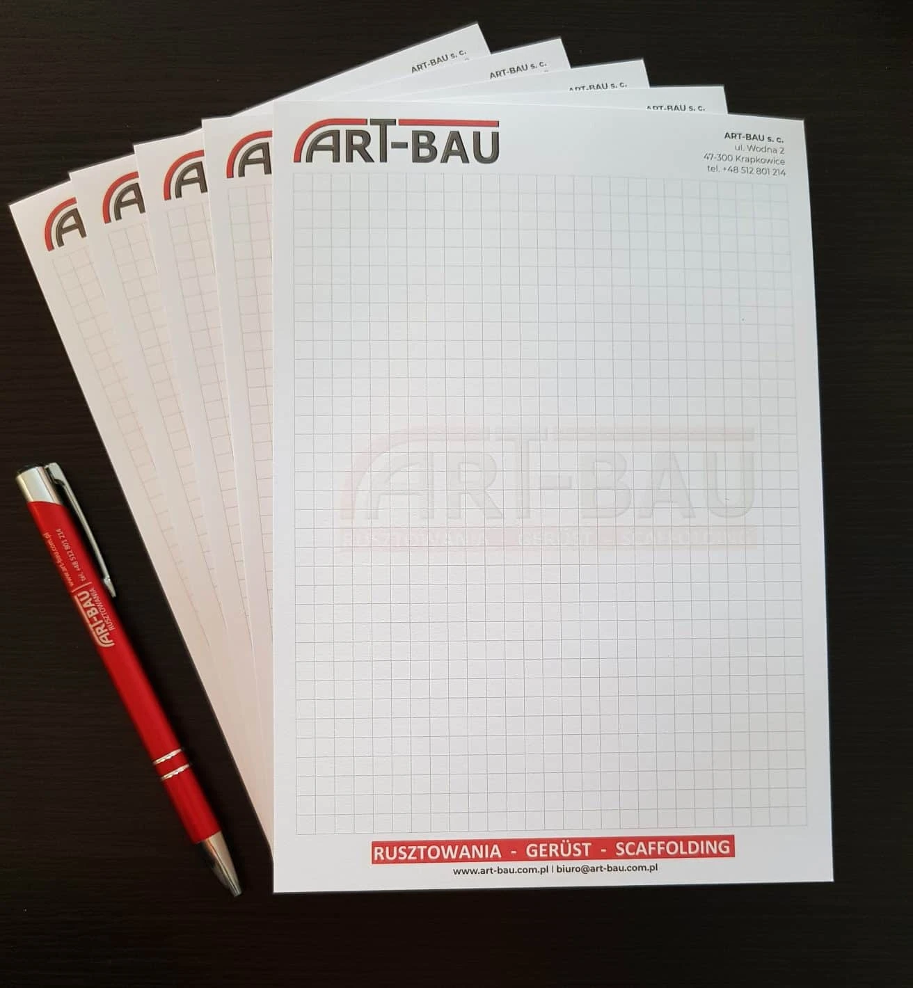 notesy reklamowe z logo Art-Bau